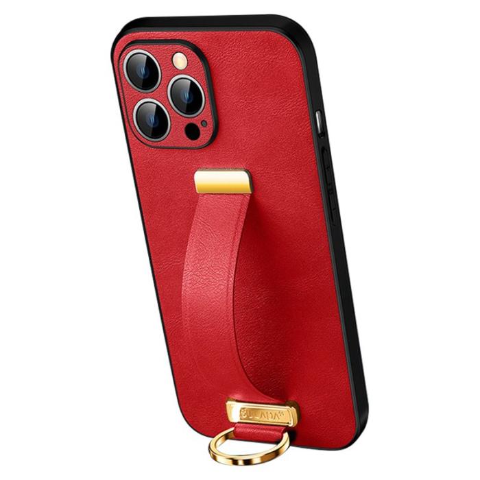 SULADA - SULADA iPhone 15 Pro Max Skal Crazy Horse PU+PC+TPU Röd