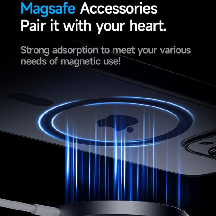 SULADA - SULADA iPhone 15 Pro Max Skal MagSafe Anti-fall Titanblå