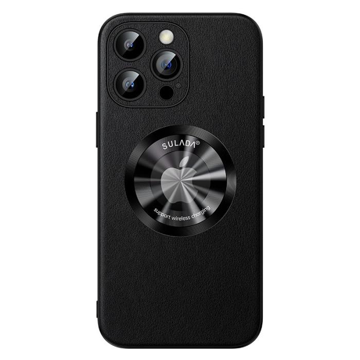 SULADA - SULADA iPhone 15 Pro Max Skal Microfiber Läder + TPU - Svart