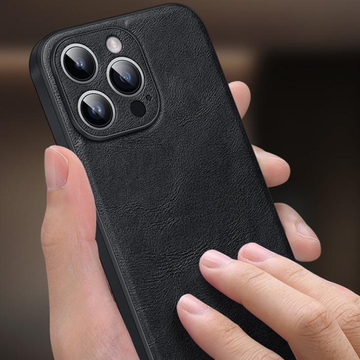 SULADA - SULADA iPhone 15 Pro Max Skal PU Läder TPU PC Stöttålig Blå