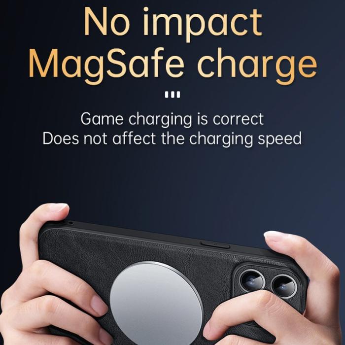 SULADA - SULADA iPhone 15 Pro Max Skal PU Läder TPU PC Stöttålig Orange