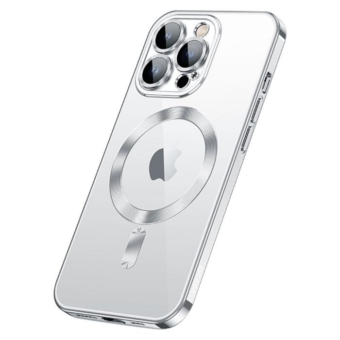 SULADA - SULADA iPhone 15 Pro Max Skal Tempered Glass TPU Silver