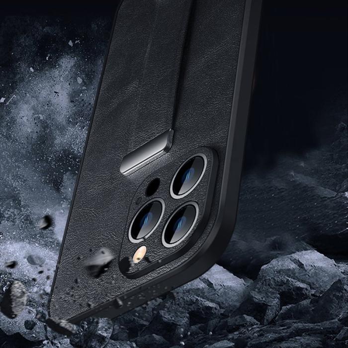 SULADA - SULADA iPhone 15 Pro Skal Crazy Horse PU+PC+TPU Grön