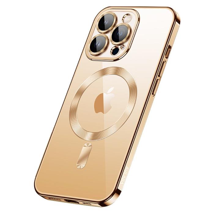 SULADA - SULADA iPhone 15 Pro Skal Tempererat Glas + TPU Fodral Guld