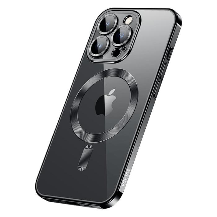 SULADA - SULADA iPhone 15 Pro Skal TPU och Härdat Glas MagSafe - Svart