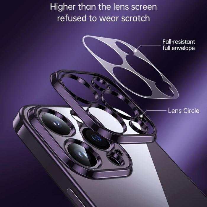 SULADA - SULADA iPhone 15 Pro TPU Skal Electroplating Klar - Guld