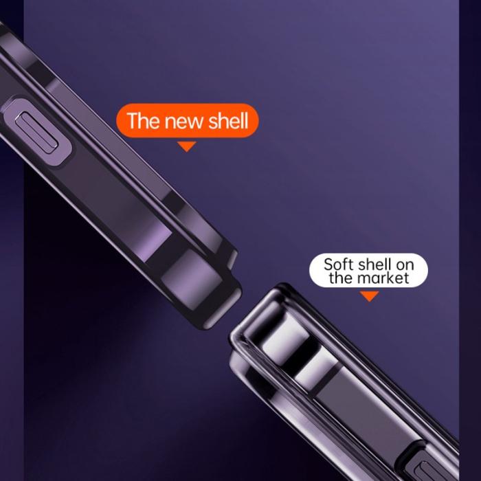 SULADA - SULADA iPhone 15 Pro TPU Skal Electroplating Klart - Mörkblå