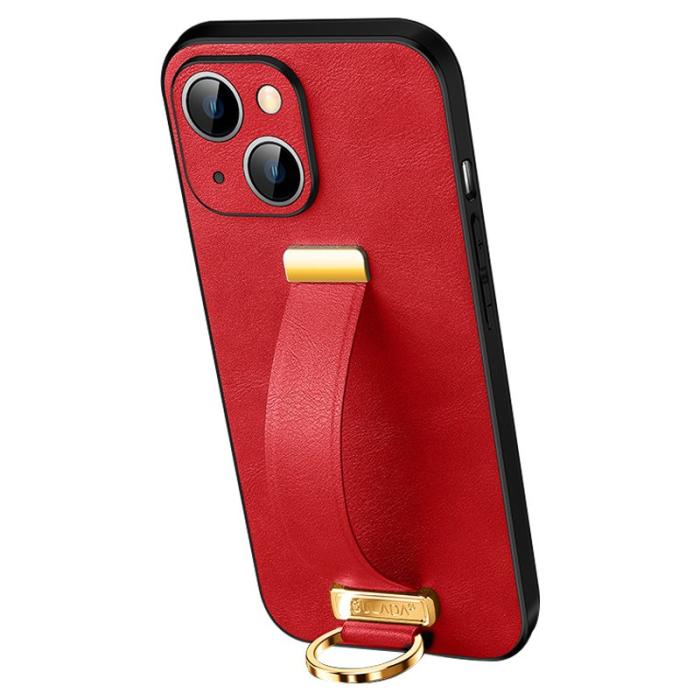 SULADA - SULADA iPhone 15 Skal Crazy Horse Textur PC+TPU Röd