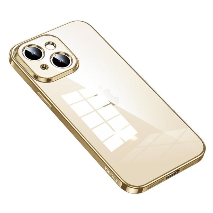 SULADA - SULADA iPhone 15 Skal Drop Resistant TPU Klart Guld