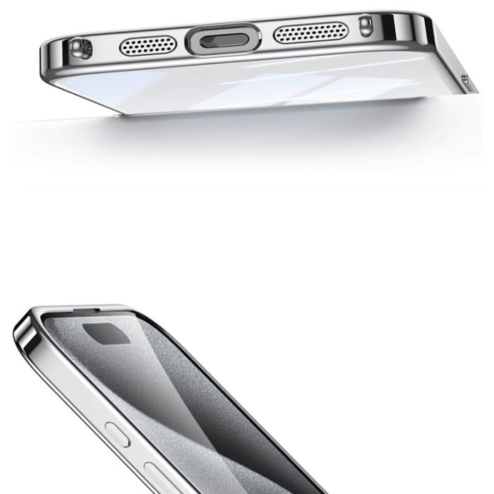 SULADA - SULADA iPhone 15 Skal Elektroplätering Ultra Clear TPU Svart