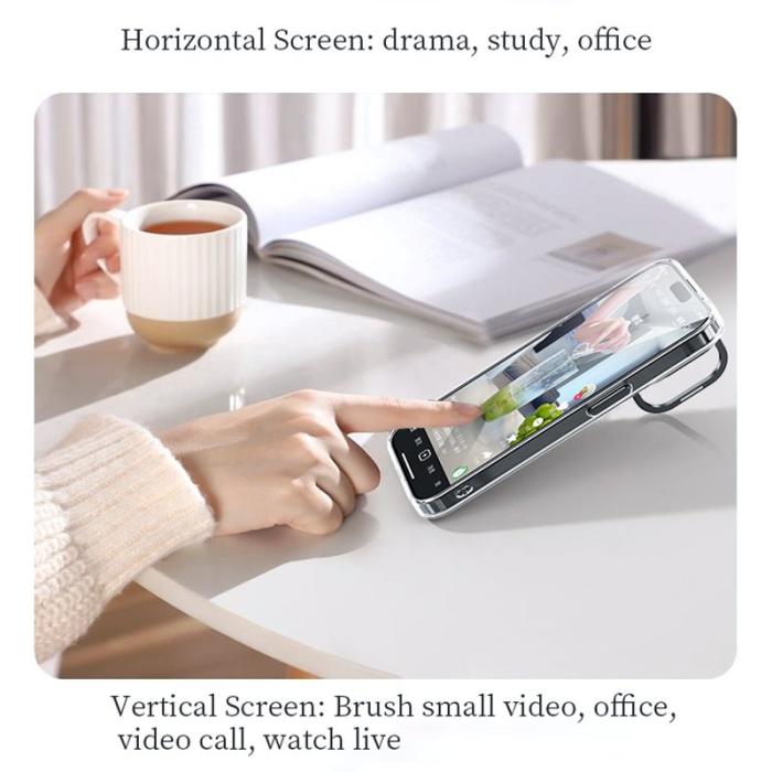 SULADA - SULADA iPhone 15 Skal Kamera Kickstand Klar TPU+PC Svart