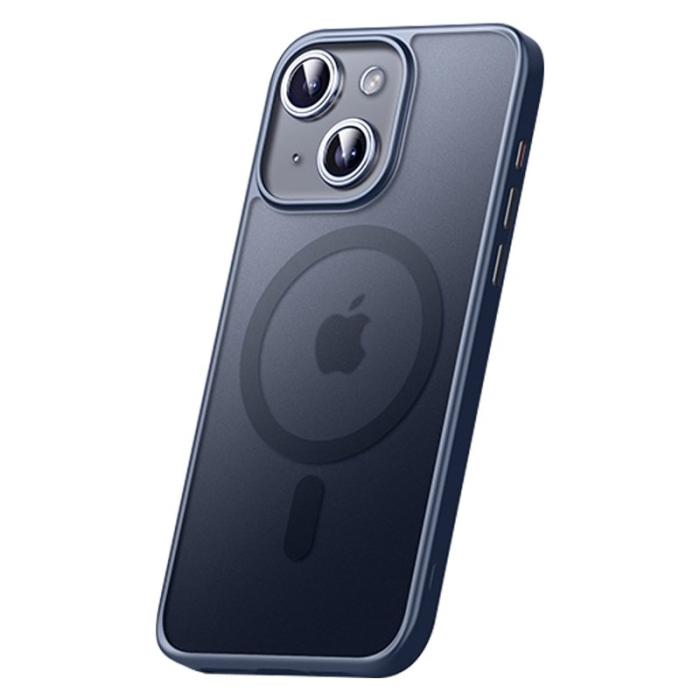 SULADA - SULADA iPhone 15 Skal MagSafe Skin-touch Titanium Blå