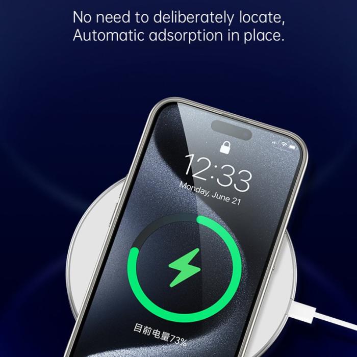 SULADA - SULADA iPhone 15 Skal MagSafe TPU och Härdat Glas - Svart