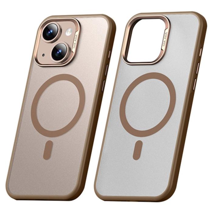 SULADA - SULADA iPhone 15 Skal MagSafe Ultra-Tunn PC+TPU Guld