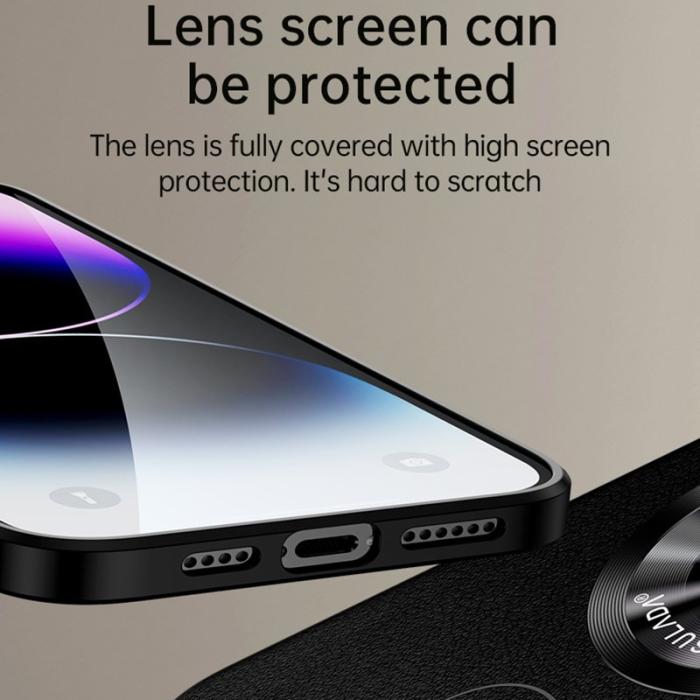 SULADA - SULADA iPhone 15 Skal PU Läder + TPU MagSafe Kompatibel Röd