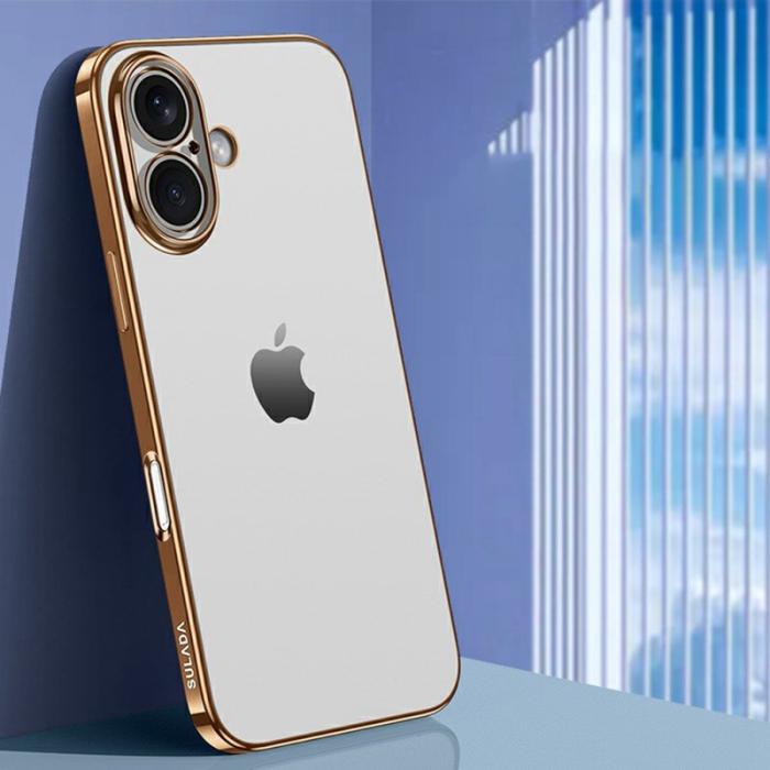 SULADA - SULADA iPhone 16 Plus Skal Electroplated AG Matte TPU - Guld