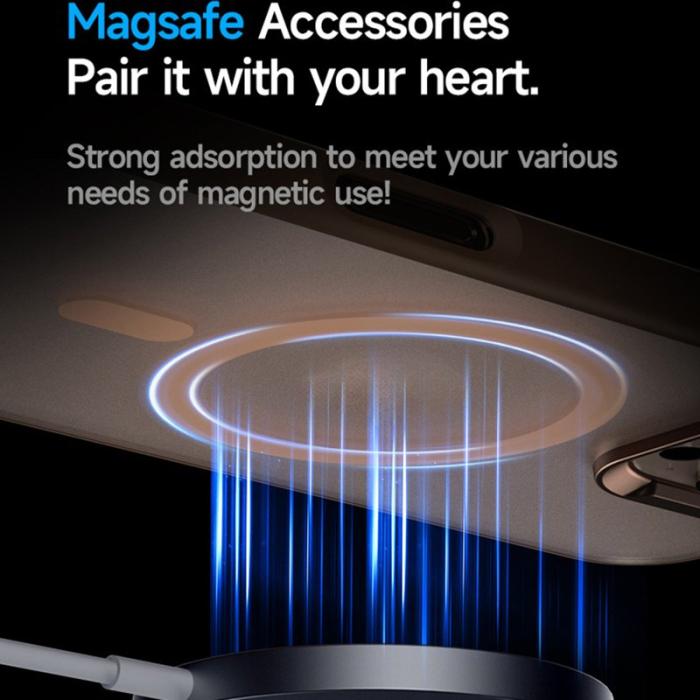 SULADA - SULADA iPhone 16 Plus Skal MagSafe Ultra-Tunn PC+TPU Grå