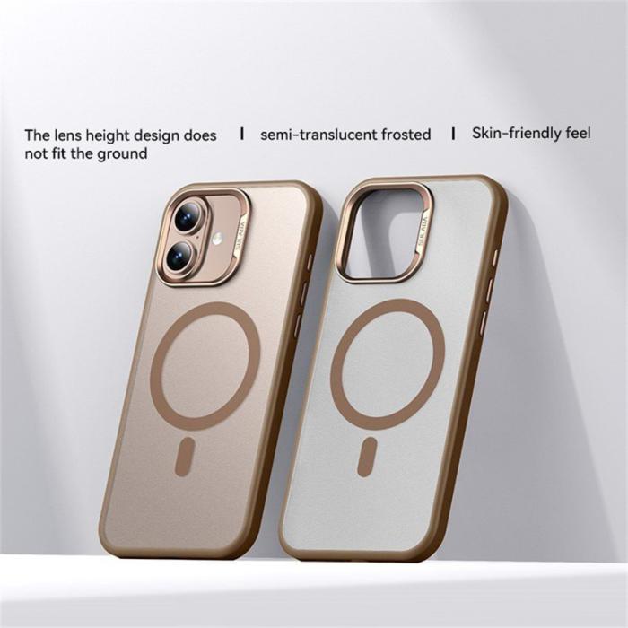 SULADA - SULADA iPhone 16 Plus Skal MagSafe Ultra-Tunn PC+TPU Guld