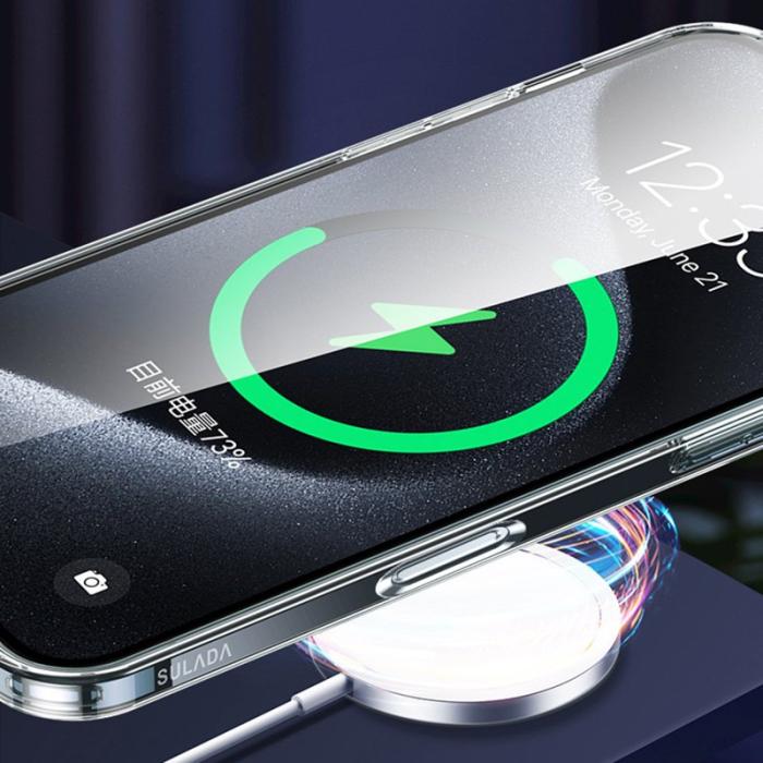 SULADA - SULADA iPhone 16 Plus Skal TPU+PC med Linsskydd - Transparent Blå