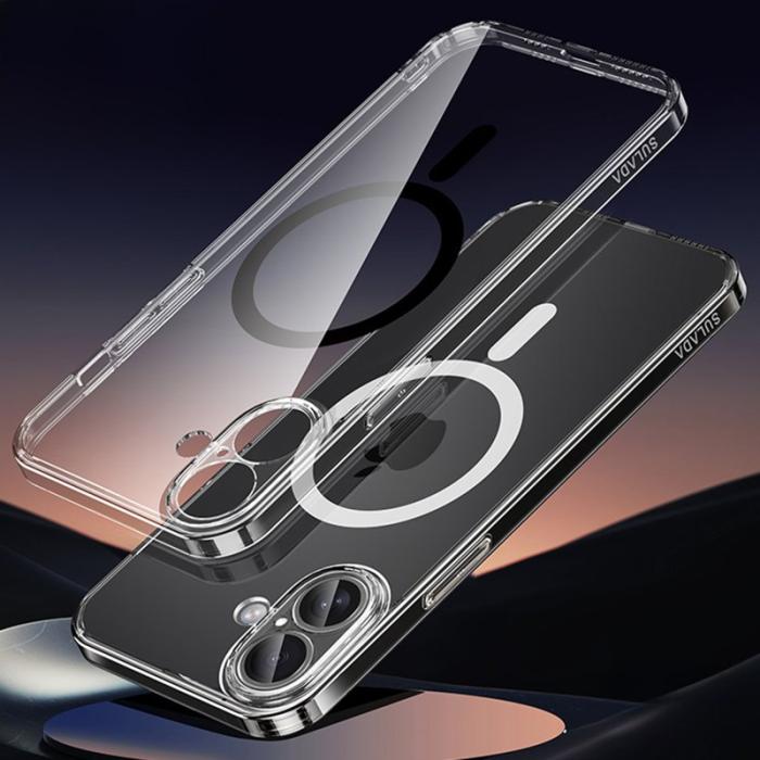 SULADA - SULADA iPhone 16 Plus Skal TPU+PC med Linsskydd - Transparent Svart
