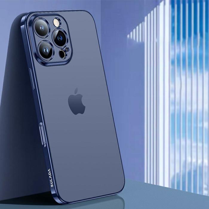 SULADA - SULADA iPhone 16 Pro Max Skal Electroplaterad AG Matt TPU Blå