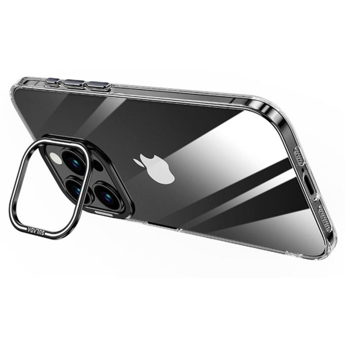 SULADA - SULADA iPhone 16 Pro Max Skal Fällbart Stativ TPU+PC Klar Svart