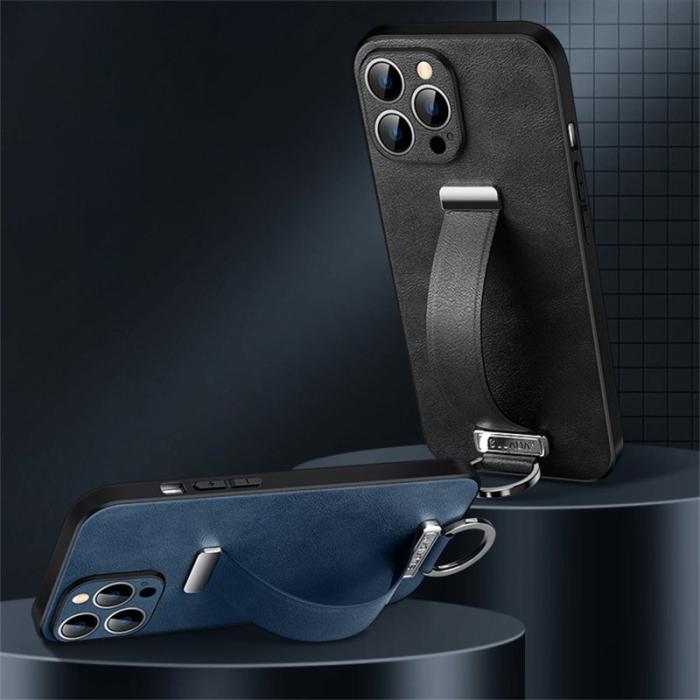 SULADA - SULADA iPhone 16 Pro Max Skal Läder Grön med Handledsrem