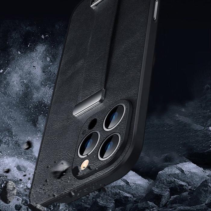 SULADA - SULADA iPhone 16 Pro Max Skal Läder med Handledsrem Blå