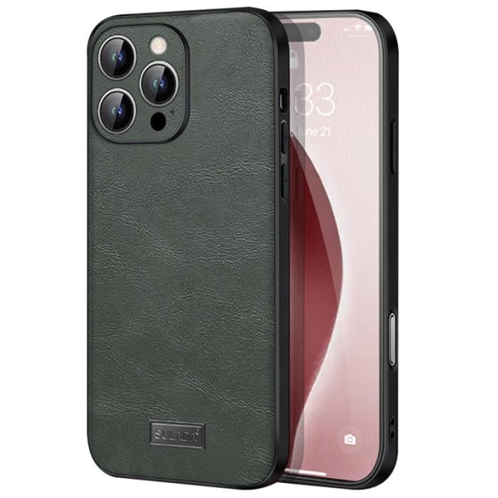SULADA - SULADA iPhone 16 Pro Max Skal PU Läder TPU PC Grön