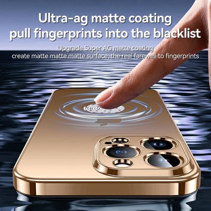 SULADA - SULADA iPhone 16 Pro Skal Electroplated AG Matte TPU Silver