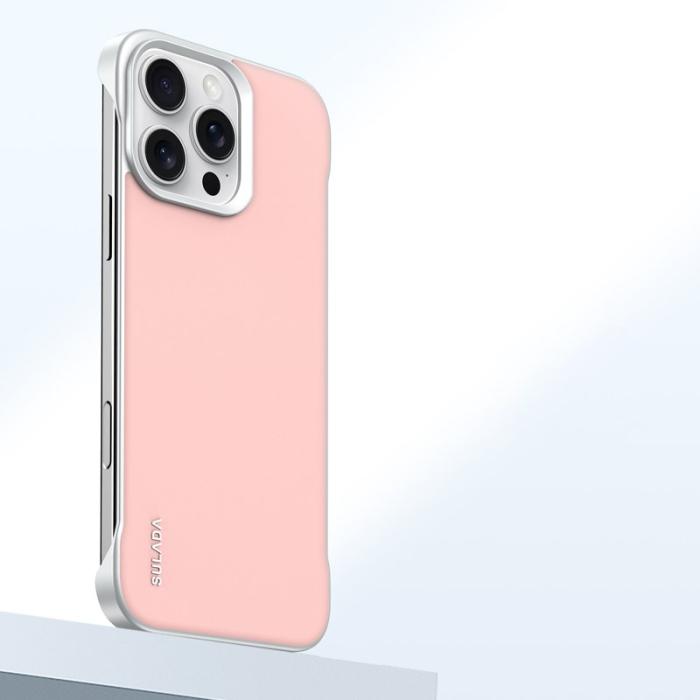 SULADA - SULADA iPhone 16 Pro Skal Frameless PU + PC Bakside - Rosa