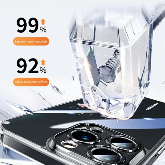 SULADA - SULADA iPhone 16 Pro Skal TPU + Härdat Glas Stöttålig Transparent