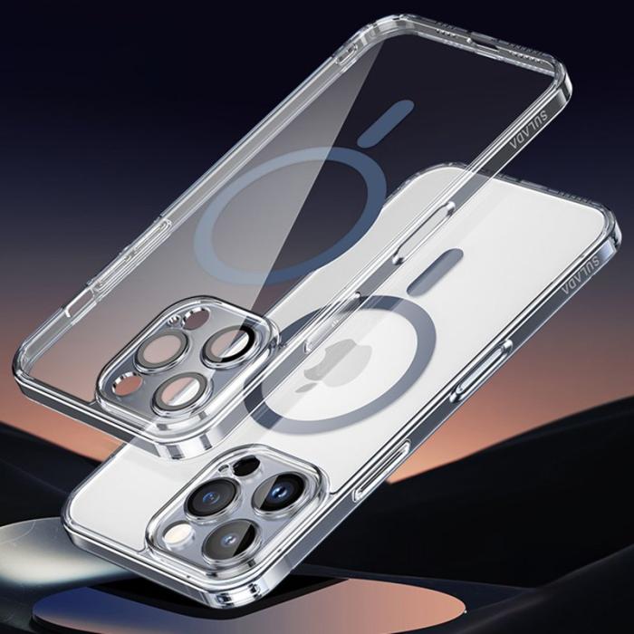 SULADA - SULADA iPhone 16 Pro Skal TPU+PC med Linsskydd Transparent Blå