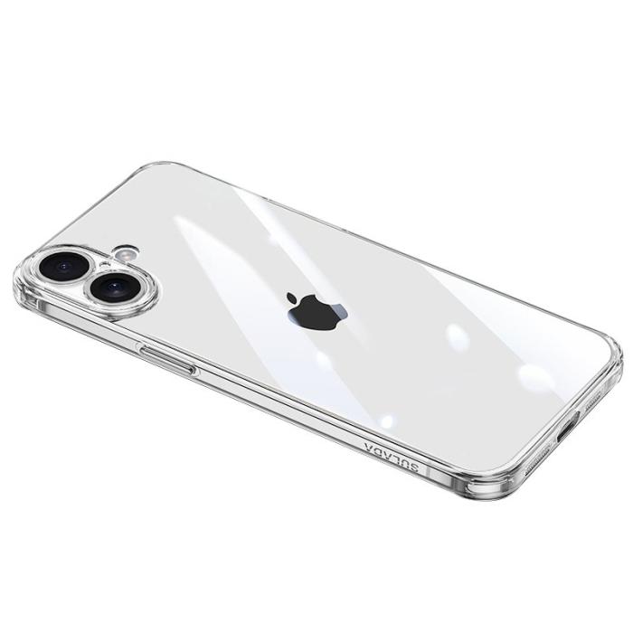 SULADA - SULADA iPhone 16 Skal TPU + Härdat Glas Stöttåligt Transparent