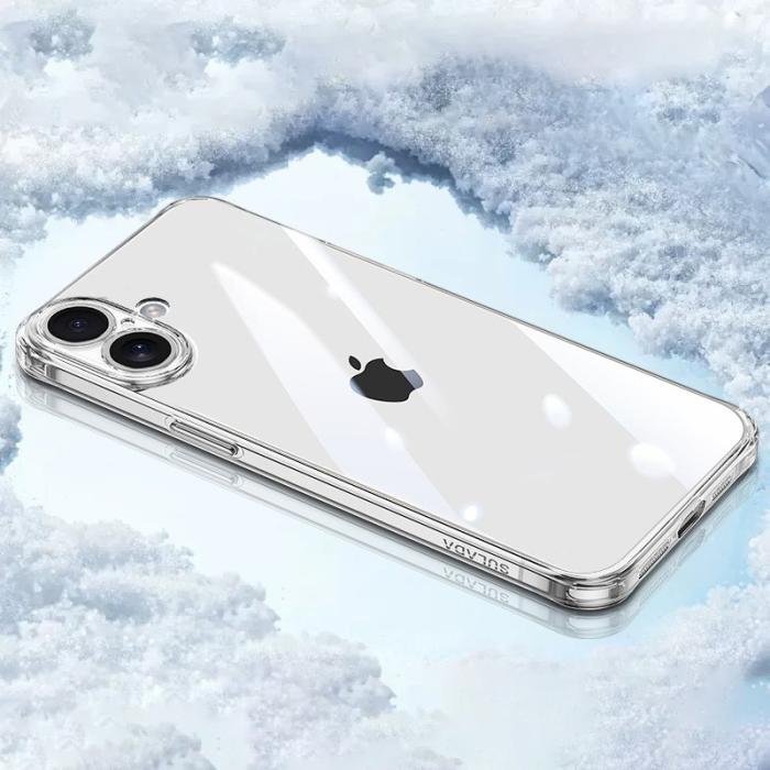 SULADA - SULADA iPhone 16 Skal TPU + Härdat Glas Stöttåligt Transparent