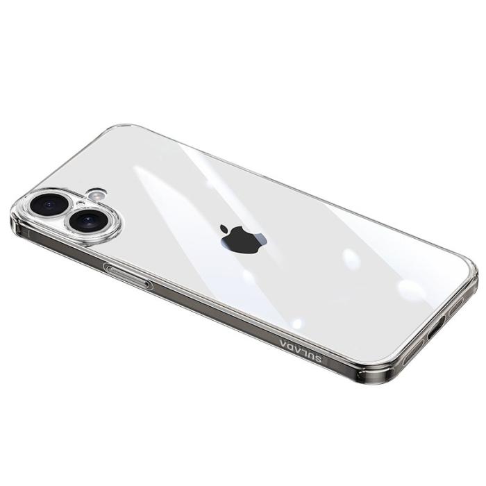 SULADA - SULADA iPhone 16 Skal TPU + Härdat Glas Stöttåligt - Transparent Svart