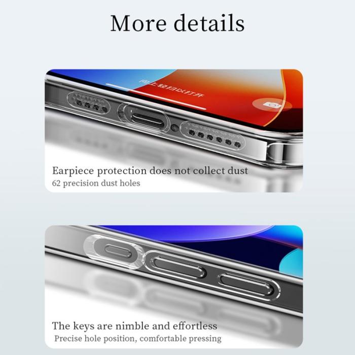 SULADA - SULADA iPhone 16 Skal TPU + Härdat Glas Stöttåligt - Transparent Svart