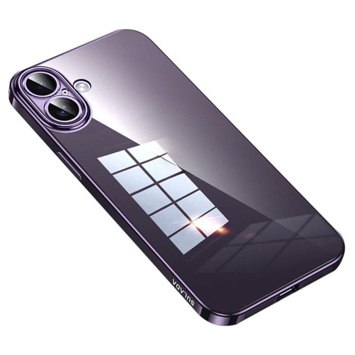 SULADA - SULADA iPhone 16 Skal Ultra-Tunt Elektropläterat TPU Klar - Lila