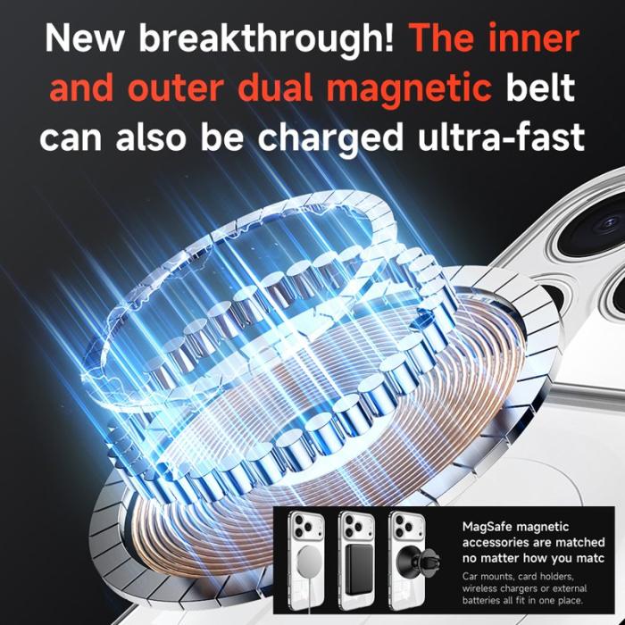 SULADA - SULADA iPhone 17 Pro Skal MagSafe Hård PC Kristallklar Transparent