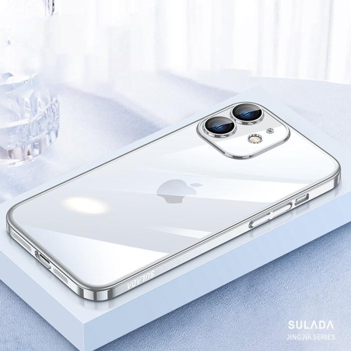 SULADA - SULADA JINGJIA iPhone 12 Skal Hård PC Electroplating Silver