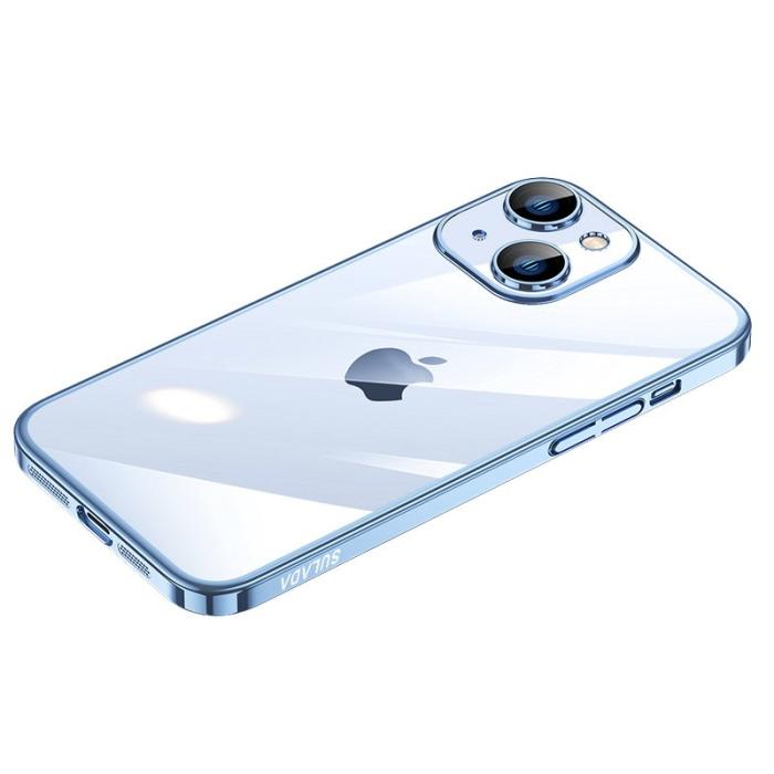 SULADA - SULADA JINGJIA iPhone 15 Plus Skal Hård PC Blå Crystal Clear