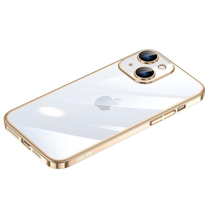 SULADA - SULADA JINGJIA iPhone 15 Plus Skal Hård PC Electroplating Guld