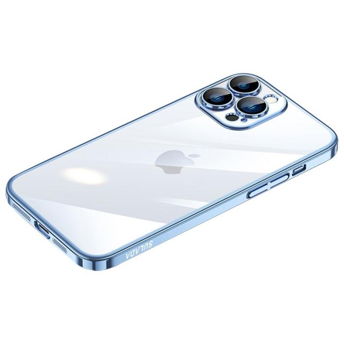 SULADA - SULADA JINGJIA iPhone 15 Pro Skal Hård PC Klarglas Blå