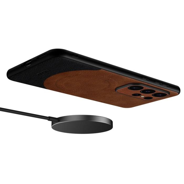 SULADA - SULADA Magnetic Series Galaxy S24+ Skal Läder Grå