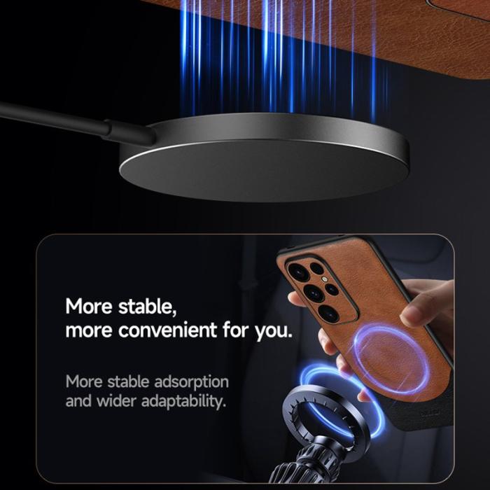 SULADA - SULADA Magnetic Series Galaxy S24 Ultra Skal Läder Sapphire