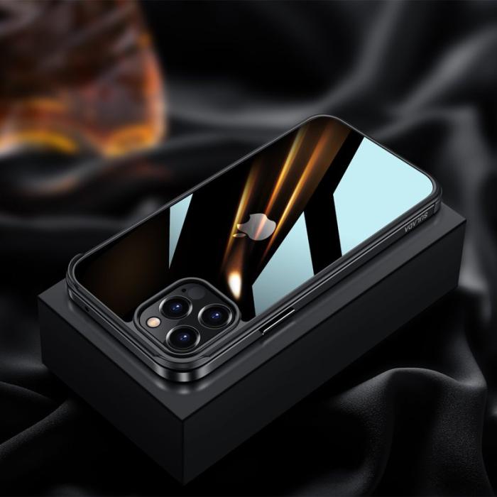 SULADA - SULADA Metal Frame TPU Hybrid Skal för iPhone 12 Pro Max - Svart