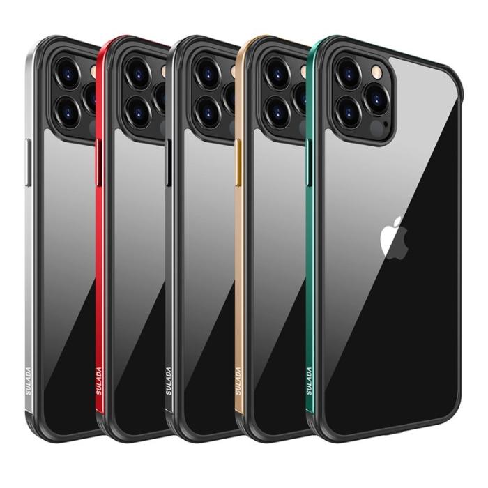 SULADA - SULADA Metal Frame TPU Hybrid Skal för iPhone 12 Pro Max - Svart
