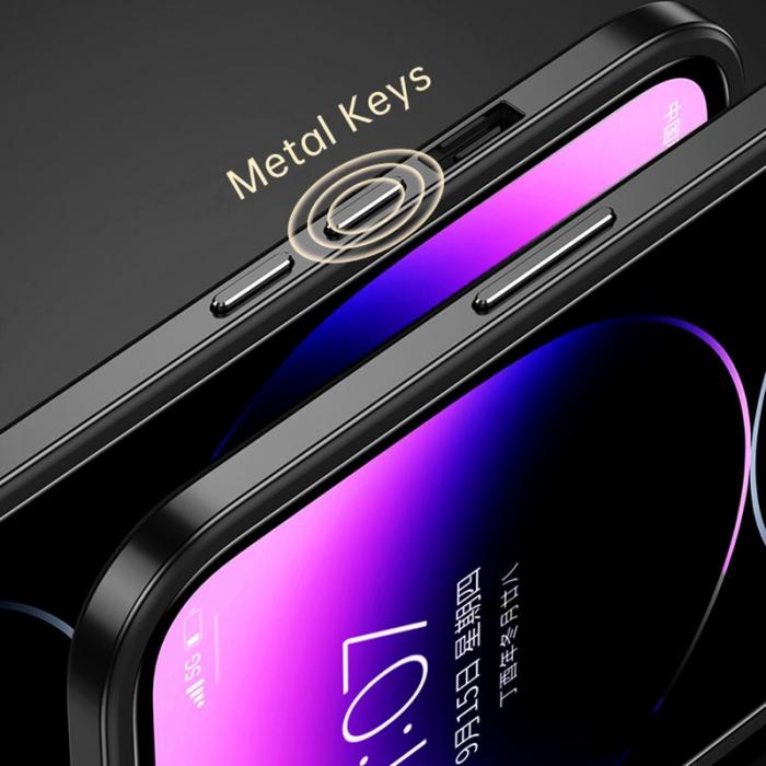 SULADA - SULADA Minrui iPhone 15 Plus Skal TPU+Glas Mörkblå