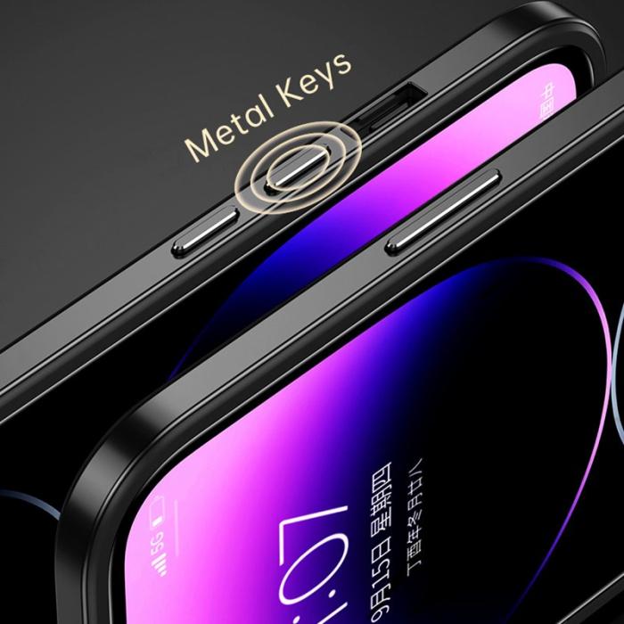 SULADA - SULADA Minrui iPhone 15 Pro Max Skal TPU+Glas Mörkblå