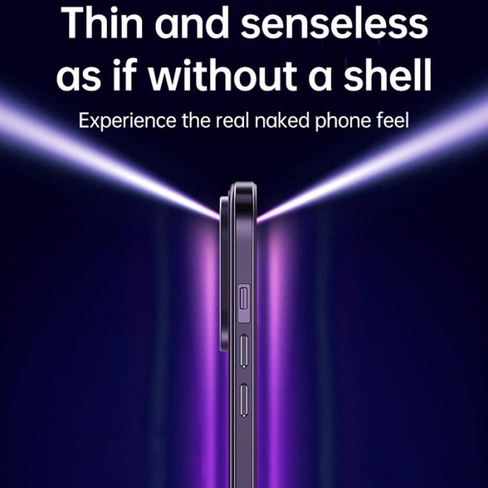 SULADA - SULADA Minrui iPhone 15 Pro Skal TPU + Härdat Glas Mörkblå